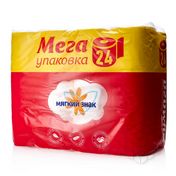 Туалетная бумага Мягкий знак 2х-слойная 24шт