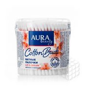 Ватные палочки Aura Beauty в стакане 200шт
