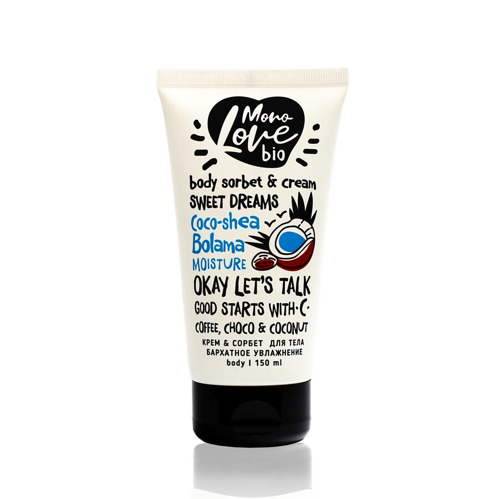 

Крем - сорбет для тела MonoLove Bio Coco-Shea Bolama " Бархатное увлажнение " 150мл