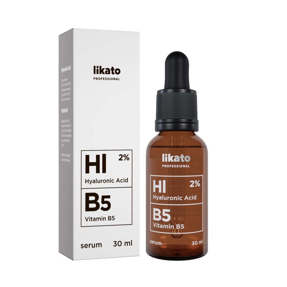 Сыворотка для лица с гиалуроновой кислотой и витамином B5 Likato Professional  Hyaluronic acid, Vitamin B5  30мл likato professional hyaluronic acid vitamin b5 tonic