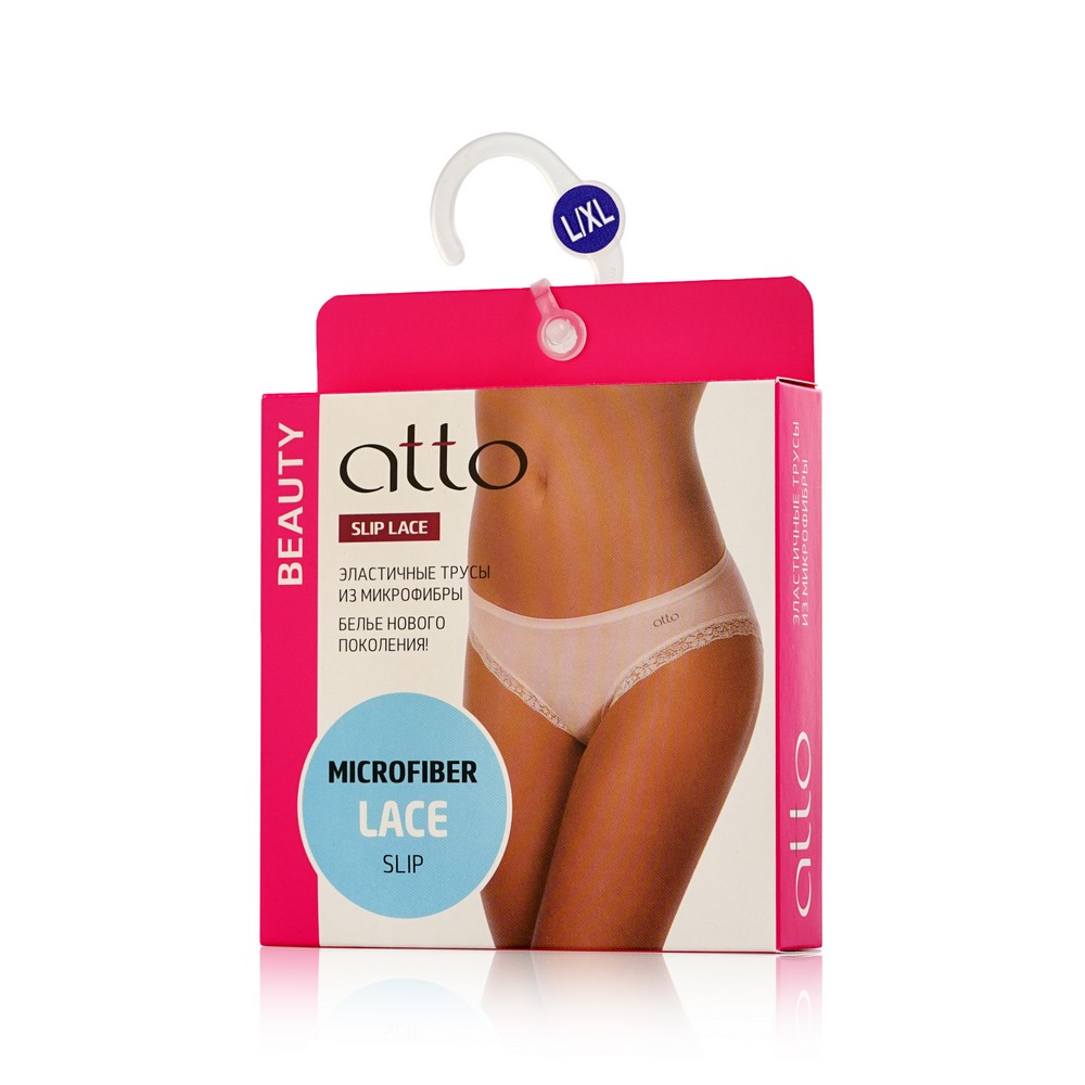 

Женские трусы - слипы Atto Microfibra Lace Айвори L/XL