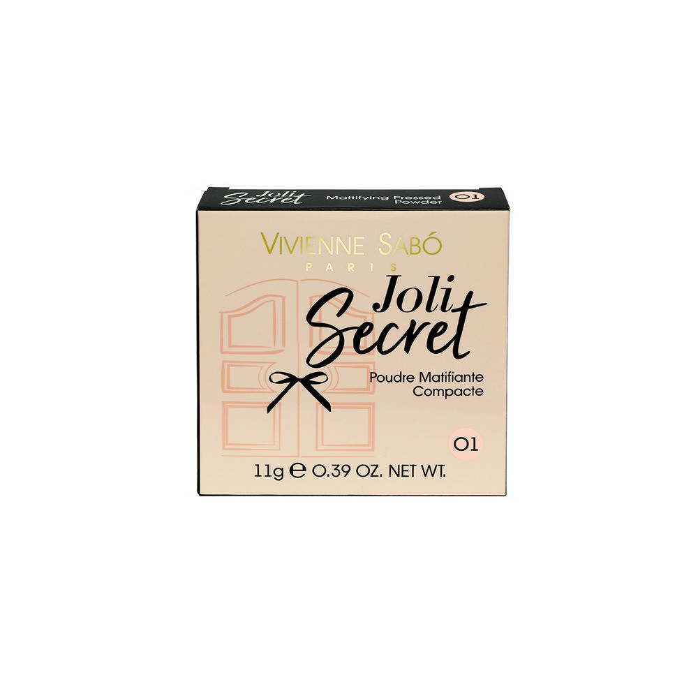 

Компактная пудра Vivienne Sabo Joli Secret для лица матирующая 01 Нейтральный телесный полупрозрачный 11г