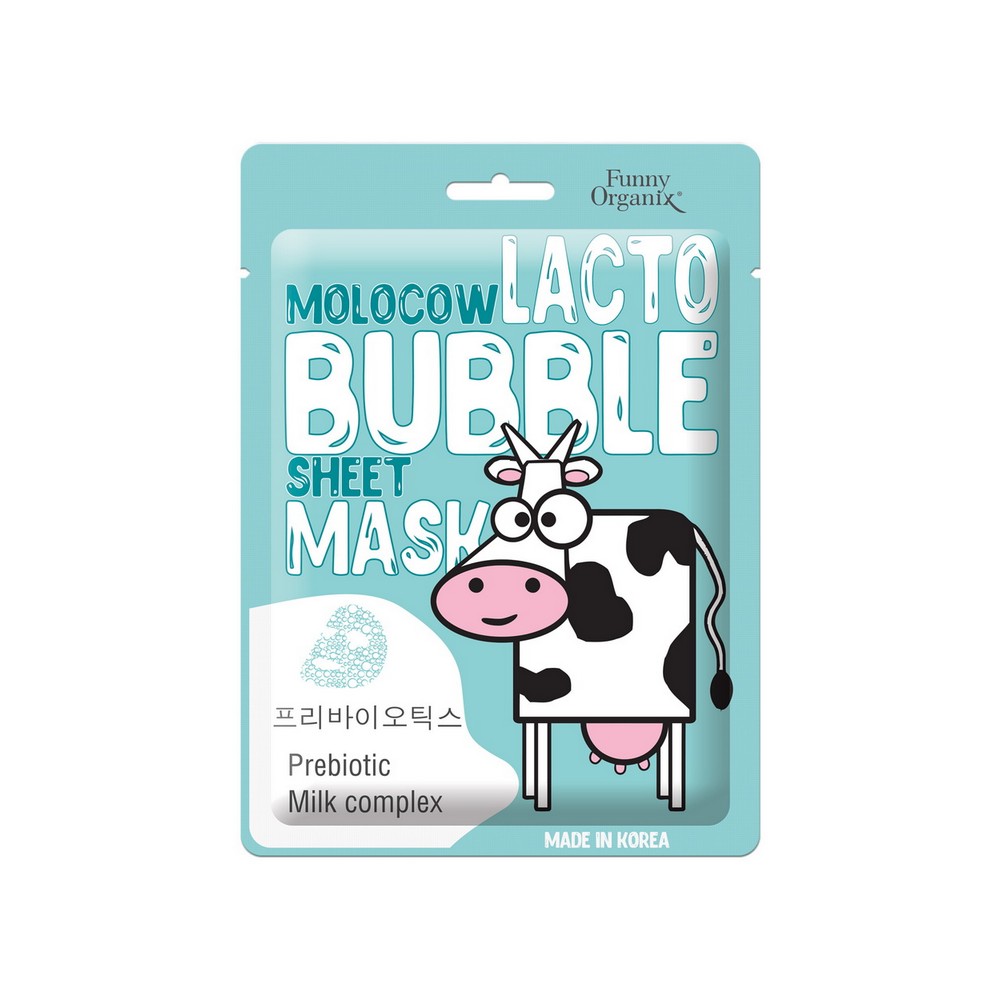 

Пузырьковая маска для лица Funny Organix Molocow Lacto Bubble с пребиотиком 25г