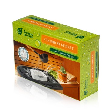 Соляной брикет для бани и сауны Банные штучки 15*10*5 см 1300г