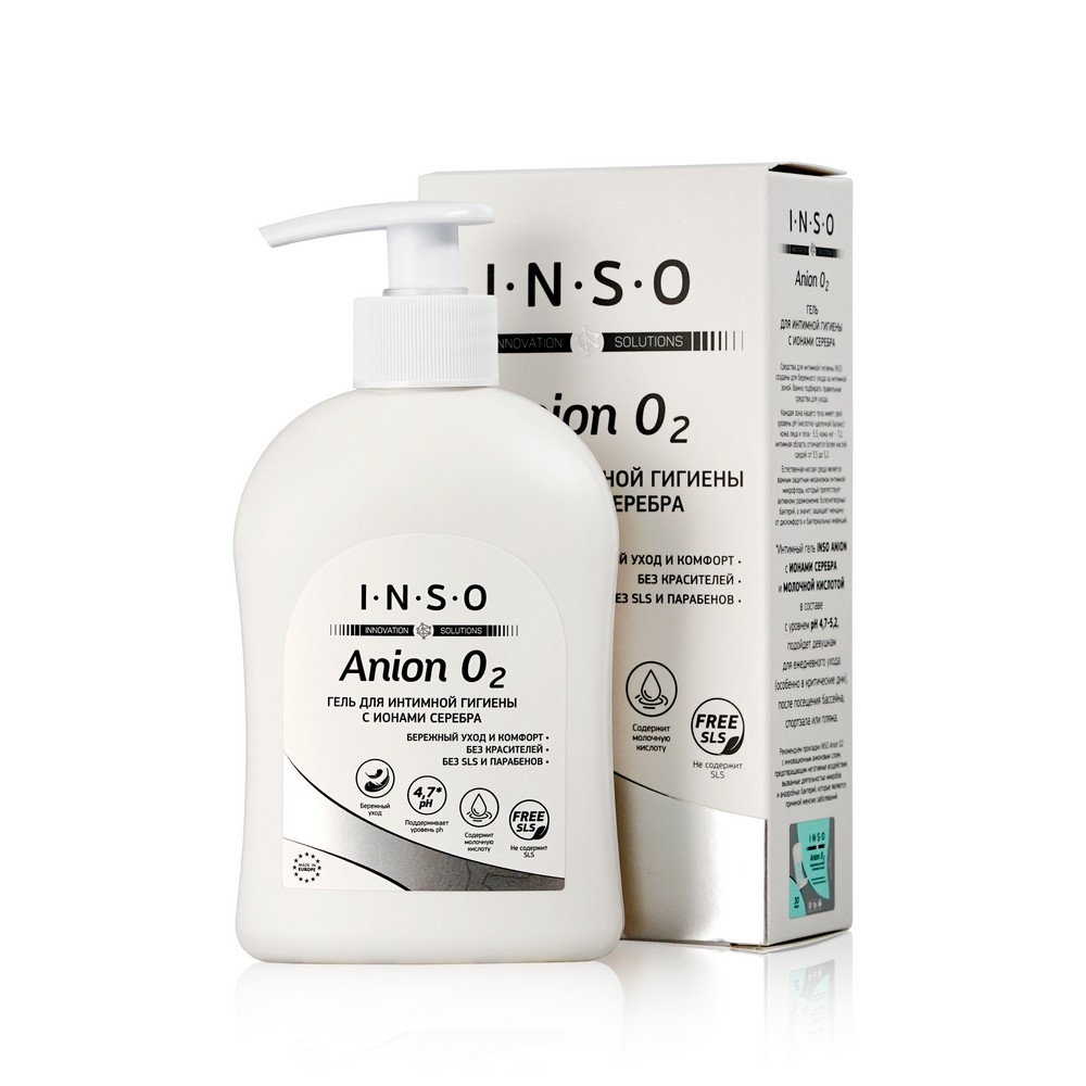 

Гель для интимной гигиены INSO Anion O2 с ионами серебра 250мл
