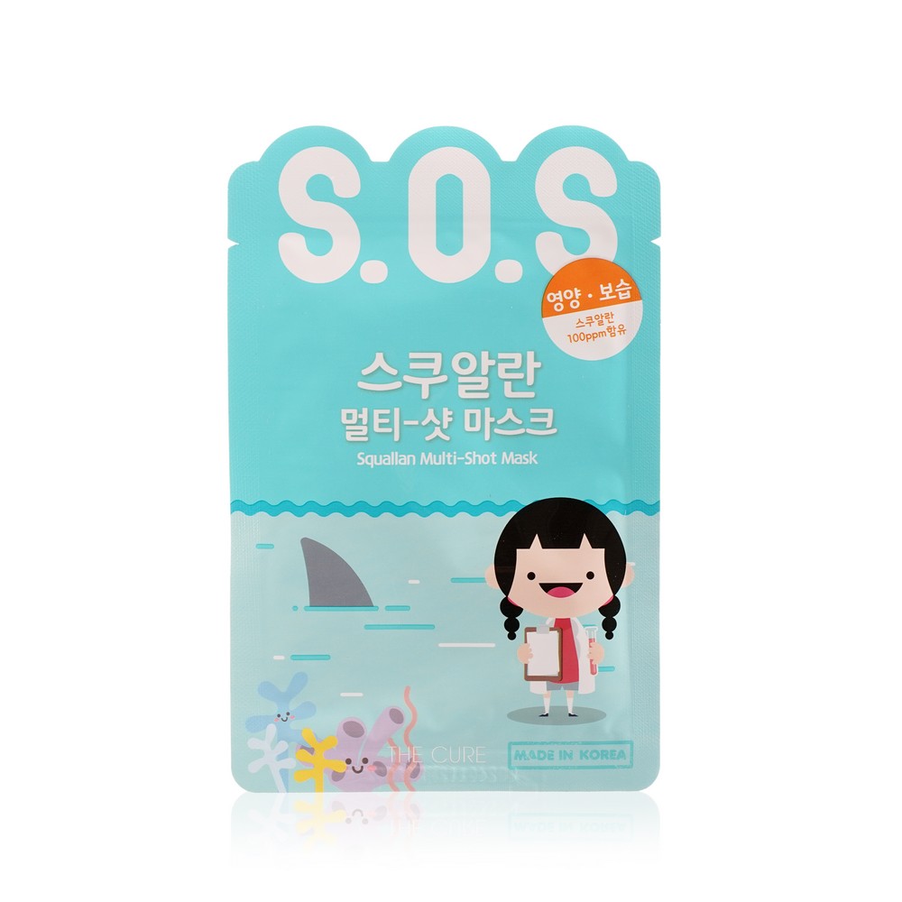 

Маска для лица Korea The Cure Sos экспресс , с акульим жиром 25г