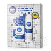 Мужской Подарочный набор Nivea ( пена для бритья для чувствительной кожи 200мл + лосьон после бритья для чувствительной кожи 100мл )