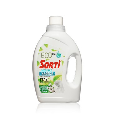 Гель для стирки белья Sorti Nature Soft " Экстракт хлопка " 1200г