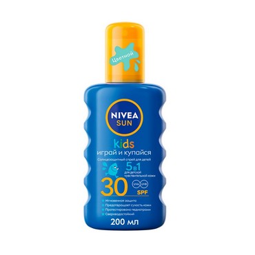Увлажняющий спрей Nivea Sun Kids солнцезащитный для детей 200мл