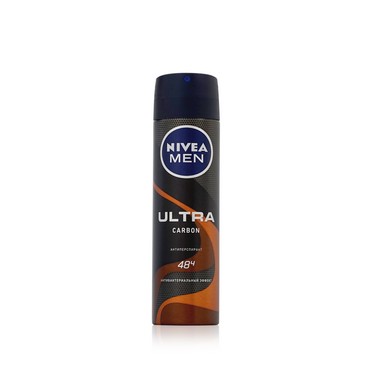 Мужской дезодорант - антиперспирант Nivea Men " Ultra Carbon " с антибактериальным эффектом 150мл