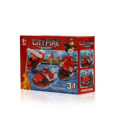 Игрушка - конструктор " Пожарные " 3 в 1 30-32 элемента