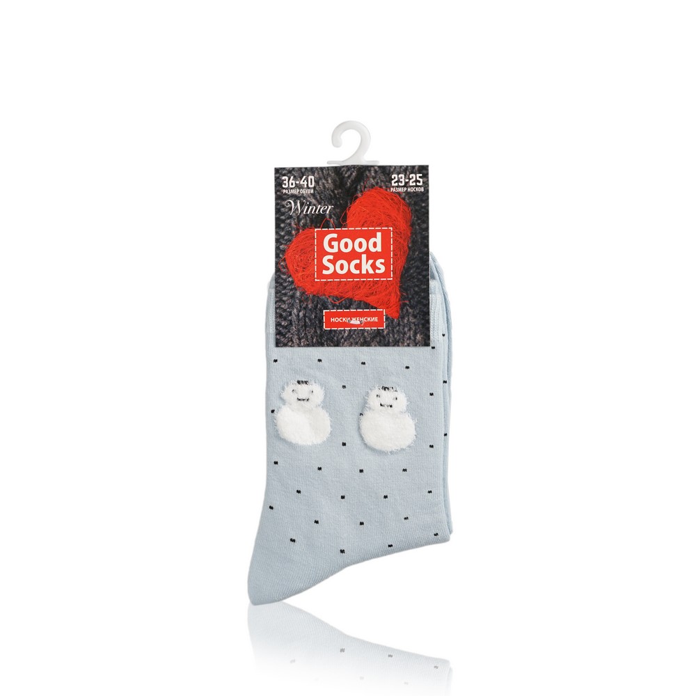 

Женские носки Good Socks AW 19/26, WAT81266-86 " снеговики " махровые