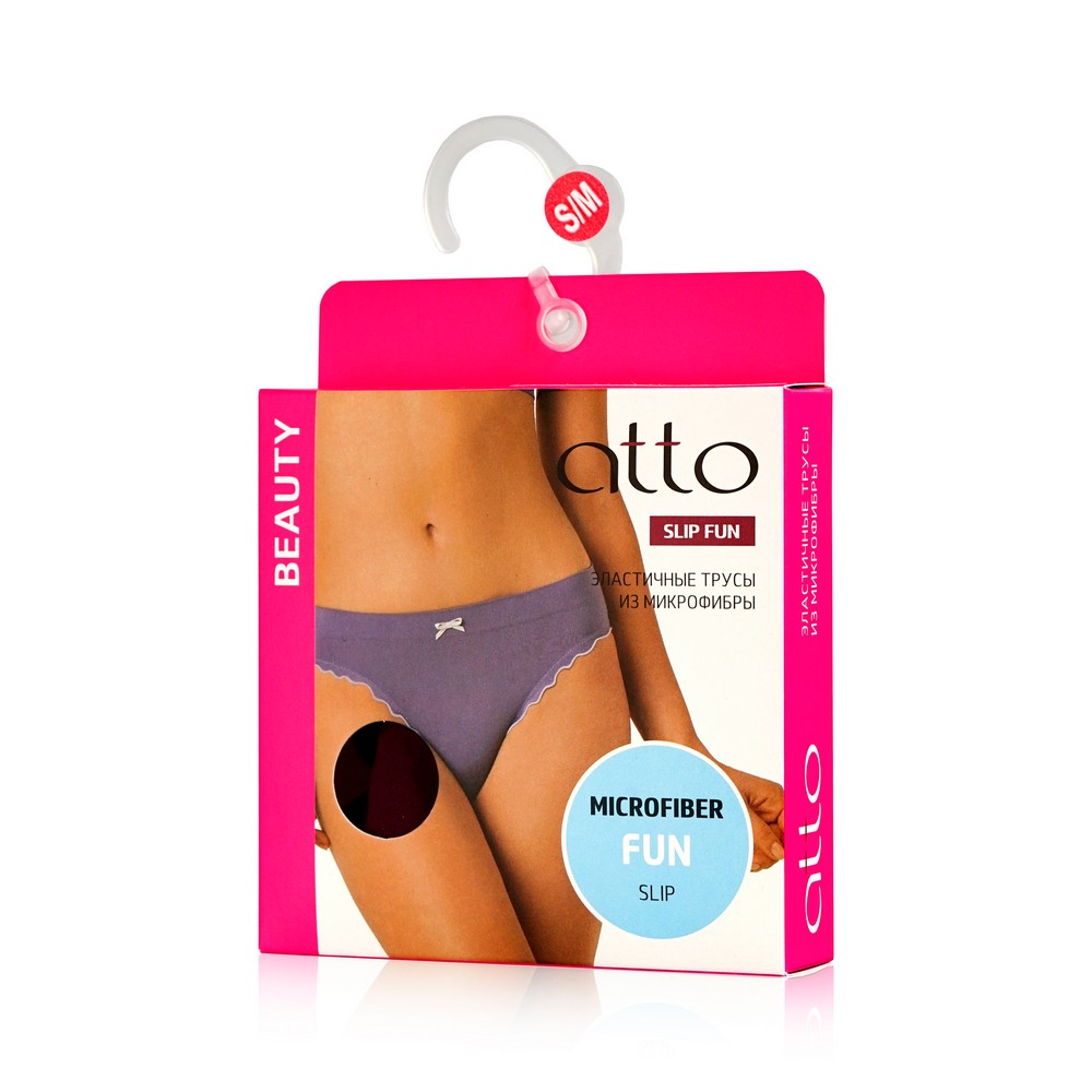 

Женские трусы Atto Slip Funny из микрофибры , Винный , S/M