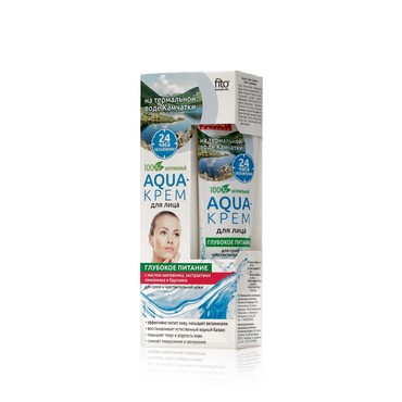 Aqua - крем для лица на термальной воде Камчатки ФИТОкосметик Народные рецепты " глубокое питание " 45мл
