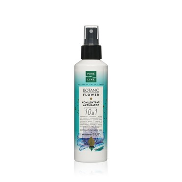 Концентрат - активатор роста волос 10 в 1 Pure Line Botanic Flower " ультраукрепление и восстановление " 160мл