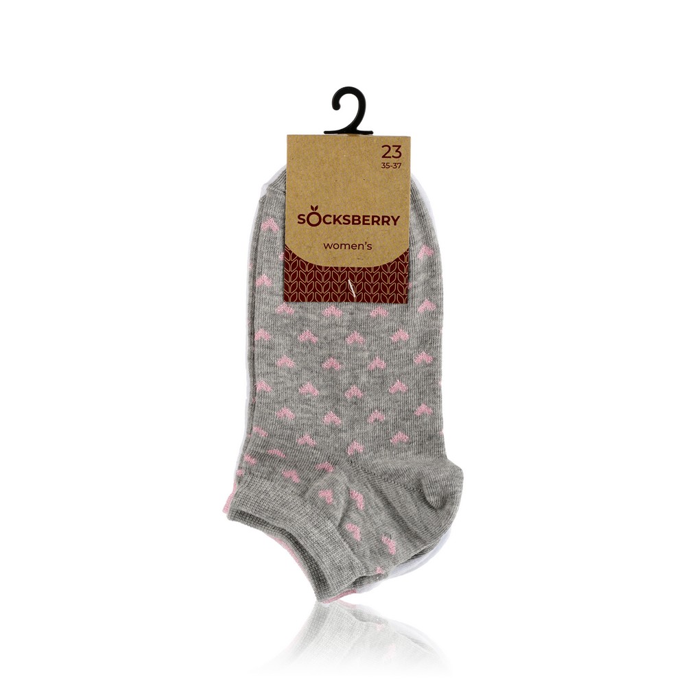 

Женские носки Socksberry WO14641 Светло-серый + Белый , р.23 , 3 пары