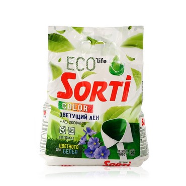 Порошок для стирки белья Sorti Color " Цветущий лен " 4кг
