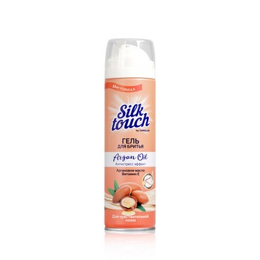 Гель для бритья Carelax Silk Touch " аргановое масло " для чувствительной кожи 200мл