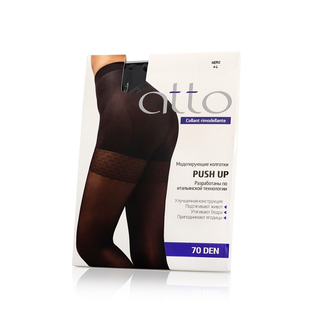

Женские колготки Atto Push Up 70den черные 4 размер