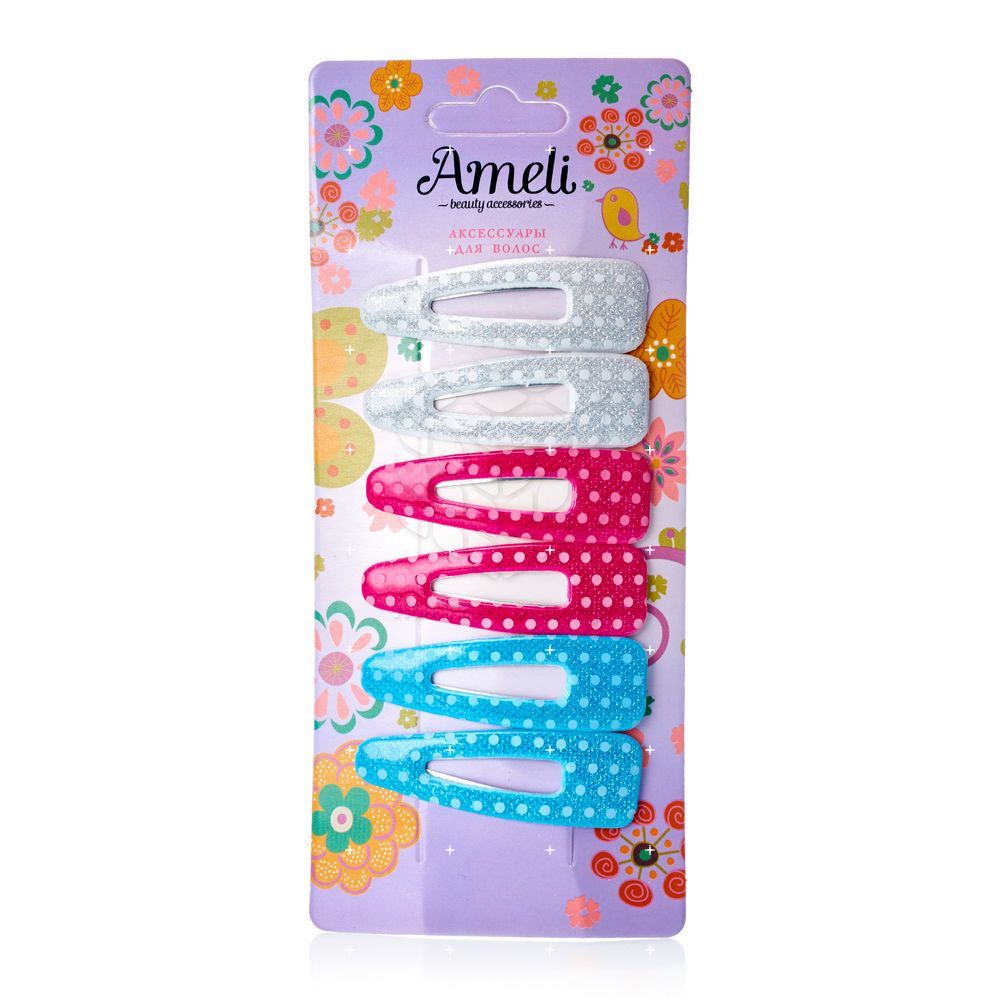 

Набор разноцветных заколок для волос Ameli , 6шт