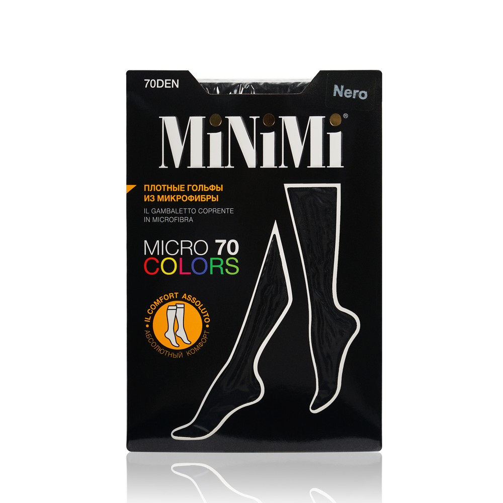 

Женские гольфы из микрофибры Minimi Micro Colors 70den Nero