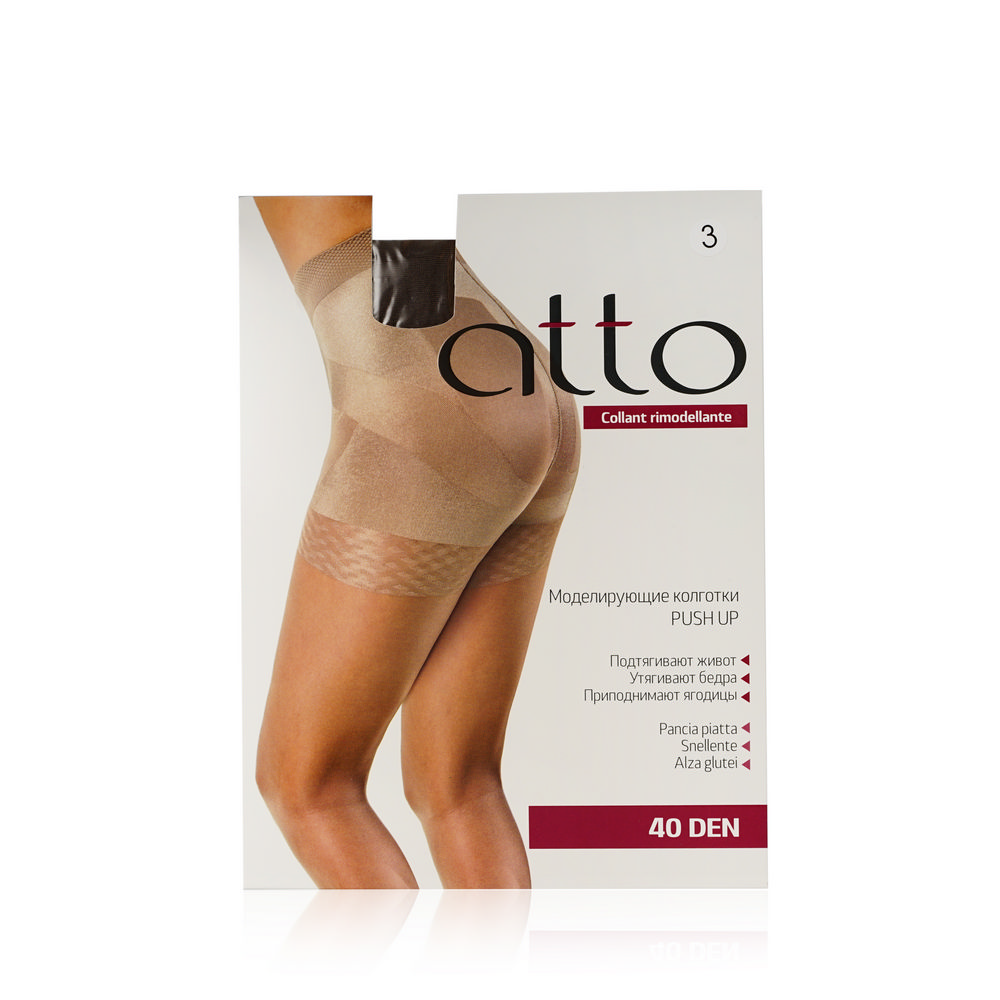 

Женские колготки Atto Push Up моделирующие 40den Кофе 3 размер