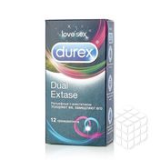 Презервативы DUREX " Dual Extase " рельефные, с анестетиком 12шт