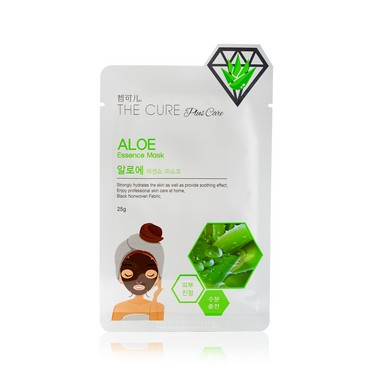 Маска для лица Korea The Cure Plus Care успокаивающая , с экстрактом алоэ вера 25г