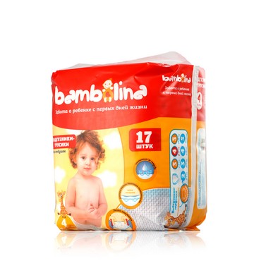 Подгузники - трусики Bambolina для детей 9-14кг 17шт