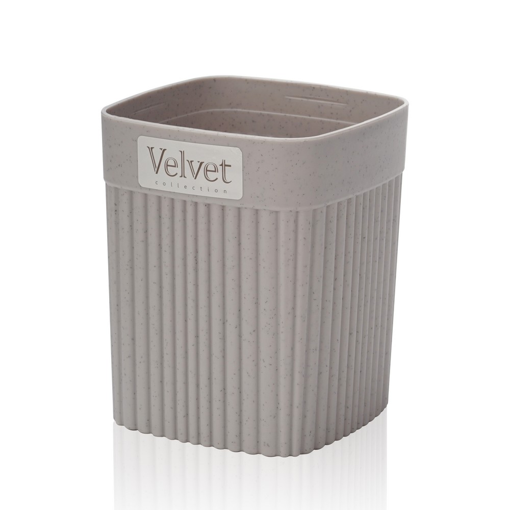

Стакан - подставка для зубных щеток Бытпласт " Velvet " Серый