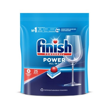 Таблетки Finish " All in 1 Max " для посудомоечных машин 25шт