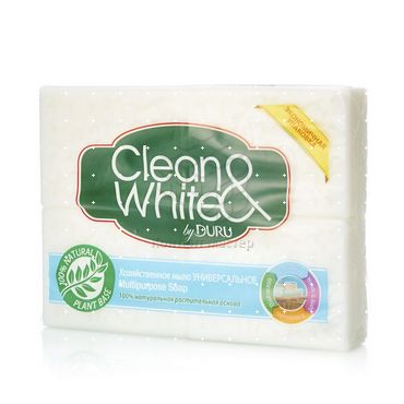 Хозяйственное мыло Duru Clean&White универсальное 4*125г