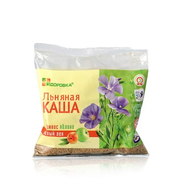 Каша Льняная Здоровка " Абрикос , яблоко , белый лён " 180г