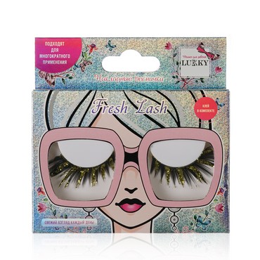 Накладные ресницы с блестками Lukky Fresh Lash " Дождик "