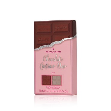 Палетка для лица ( Бронзер + хайлайтер ) I Heart Revolution Chocolate Contour Bar , Fair , 9г