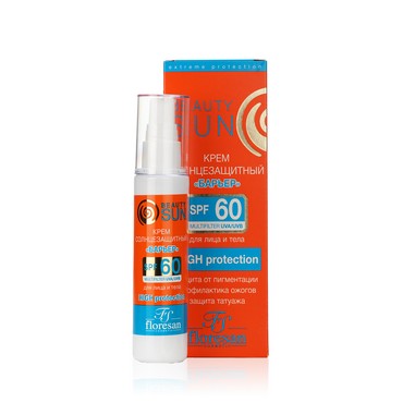 Солнцезащитный крем для лица и тела Floresan Beauty Sun " барьер " SPF 60 75мл