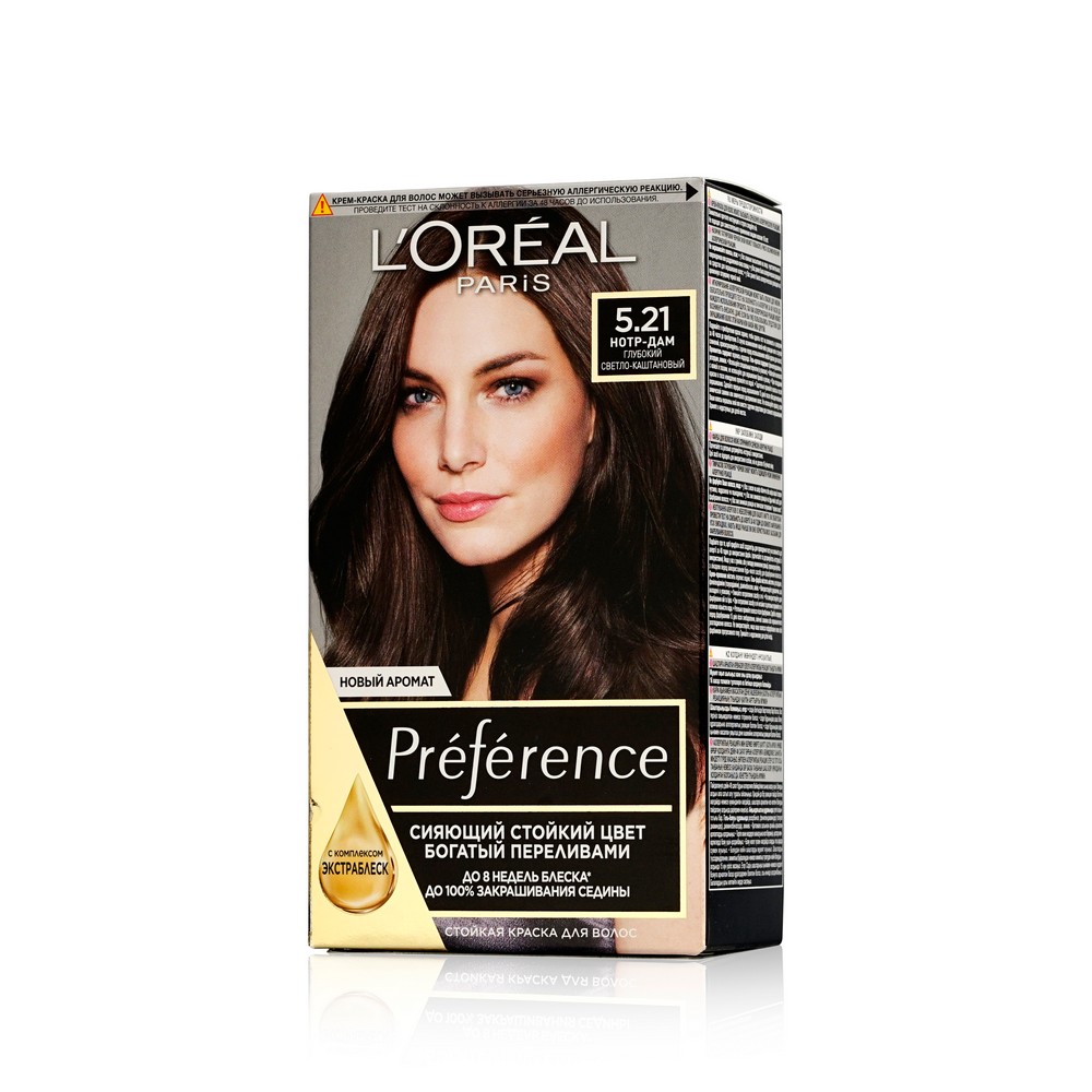 стойкая краска L`Oreal Paris Preference для волос 5.21 Нотр-дам стойкая краска для волос l oreal paris préférence яркость цвета 1 шт