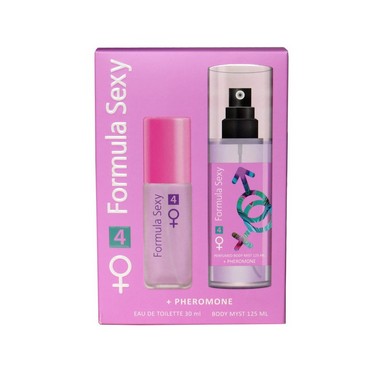 Женский набор Delta Parfum " Formula Sexy " №4 ( туалетная вода с феромонами 30мл парфюмированный Мист с феромонами 125мл )
