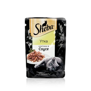 Влажный корм для кошек Sheba Pleasure ломтики в соусе " Утка " 85г