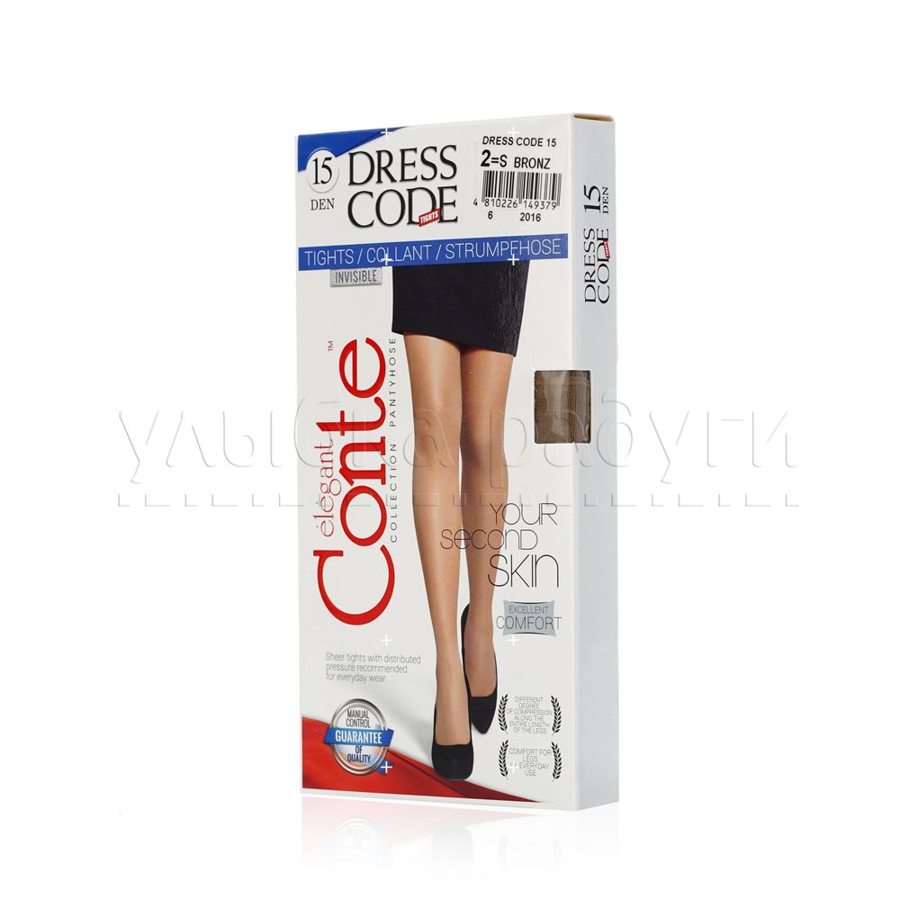 

Женские колготки Conte Dress Code 15den Bronz 2 размер