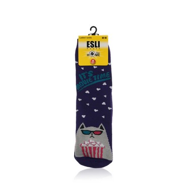 Женские махровые носки Home Line Esli " Кот " , р.25