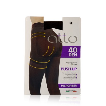 Женские моделирующие колготки Atto Push Up 40den , Коричневый , 3 размер