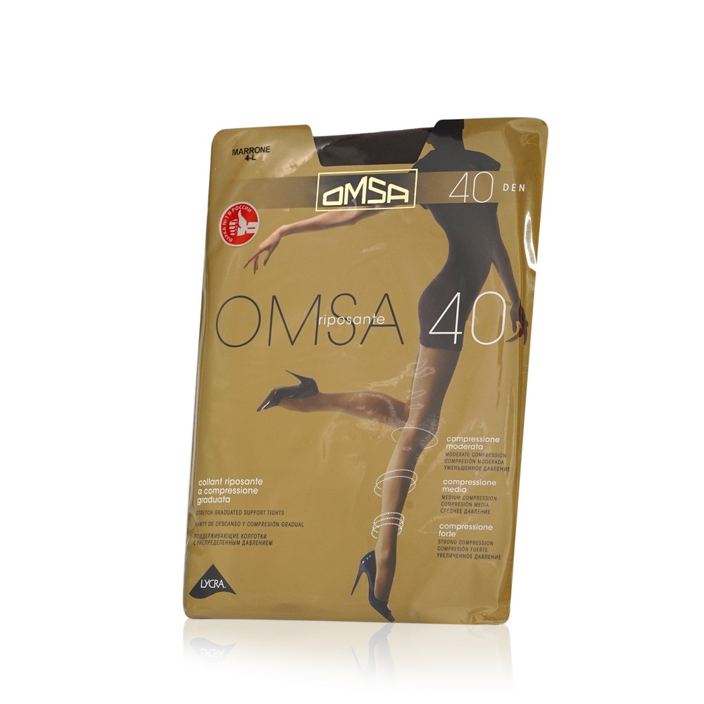 

Женские колготки Omsa Riposante 40den Marrone 4 размер
