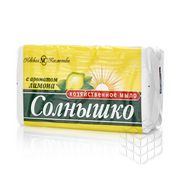 Хозяйственное мыло Невская Косметика " Солнышко " с ароматом лимона 140г