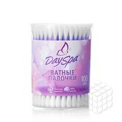 Ватные палочки Day Spa в стакане , фиолетовые 100шт