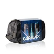 Подарочный набор для мужчин Carelax ( гель - шампунь для душа 2 в 1 " Dark allurement " + шампунь для нормальных и жирных волос " Ocean Breeze " + дезодорант - антиперспирант " Infinite Energy " ) в косметичке
