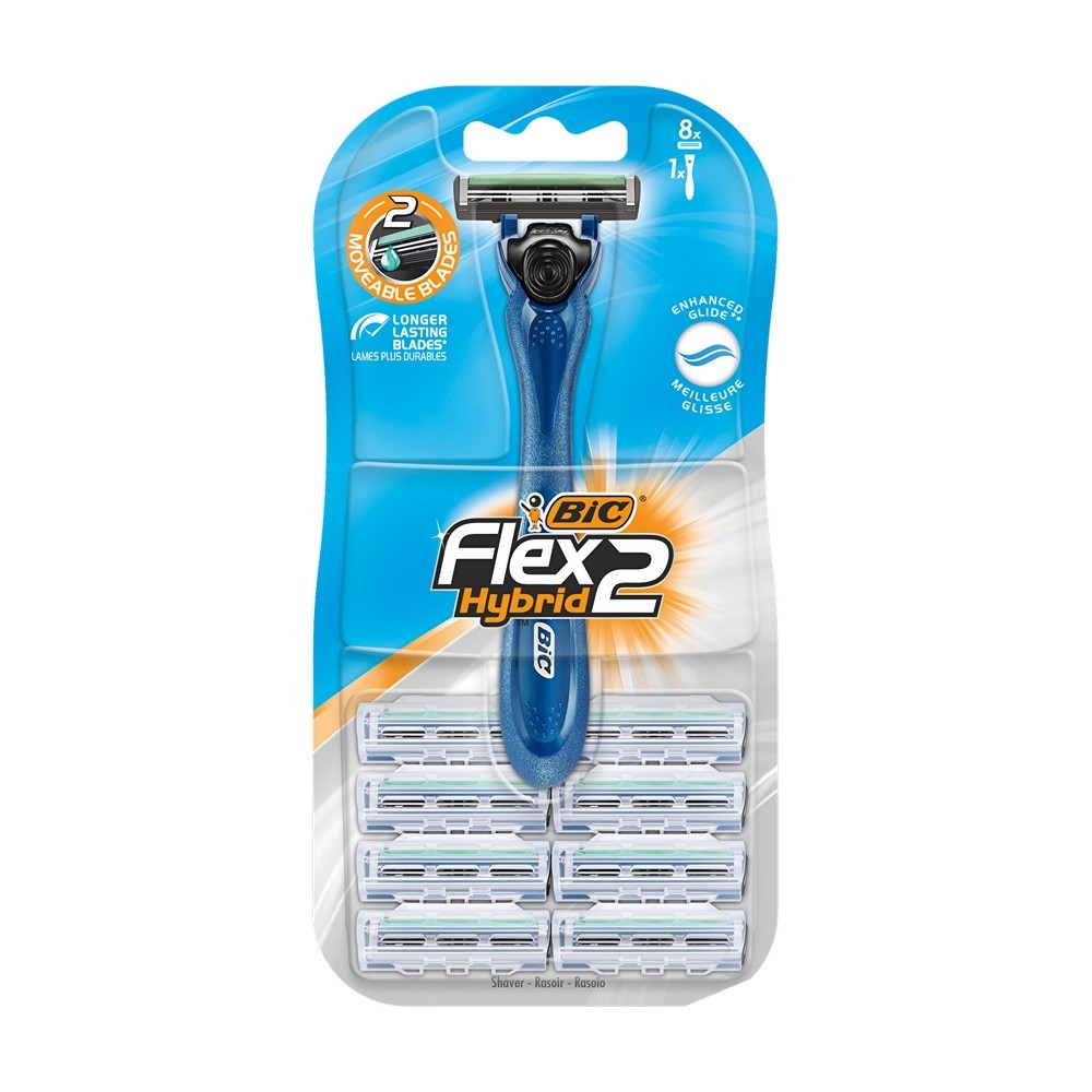 

Мужской станок для бритья Bic Flex 2 Hybrid + кассеты 8шт