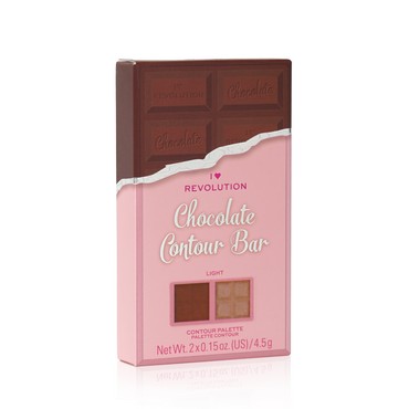 Палетка для лица ( Бронзер + хайлайтер ) I Heart Revolution Chocolate Contour Bar , Light , 9г