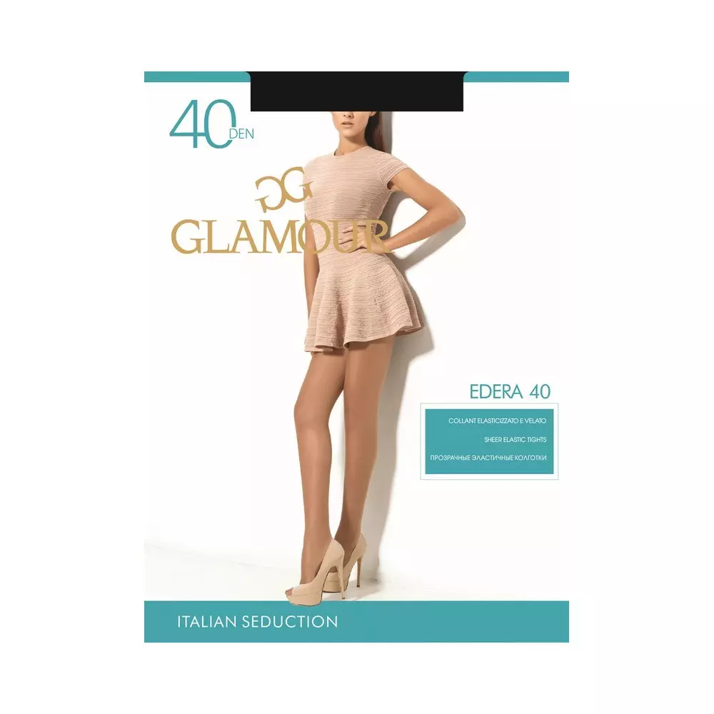 Женские колготки Glamour Edera 40den Nero 3 размер