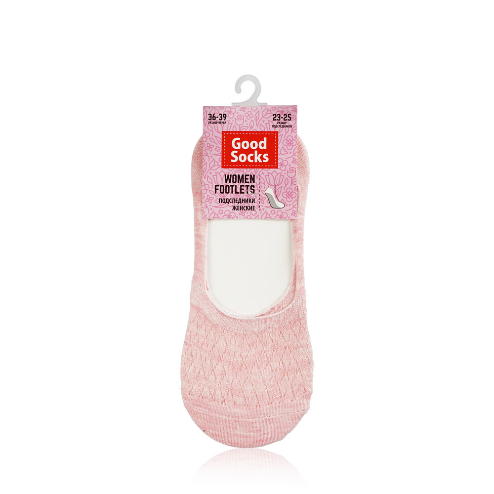 

Подследники Good Socks трикотажные , с ажурной вставкой , SS19/8-5 , розовые